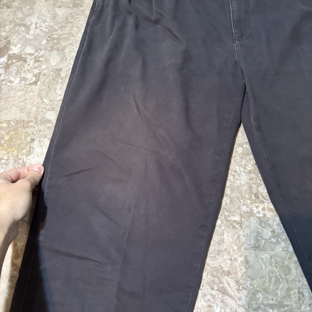 Polo Ralph Pants Mens 38x34 (fits 38x32) Black Hammond Pleated Cuffed Trouser - Picture 3 of 16